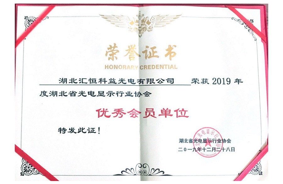 2019年榮獲湖北省優(yōu)秀會員單位